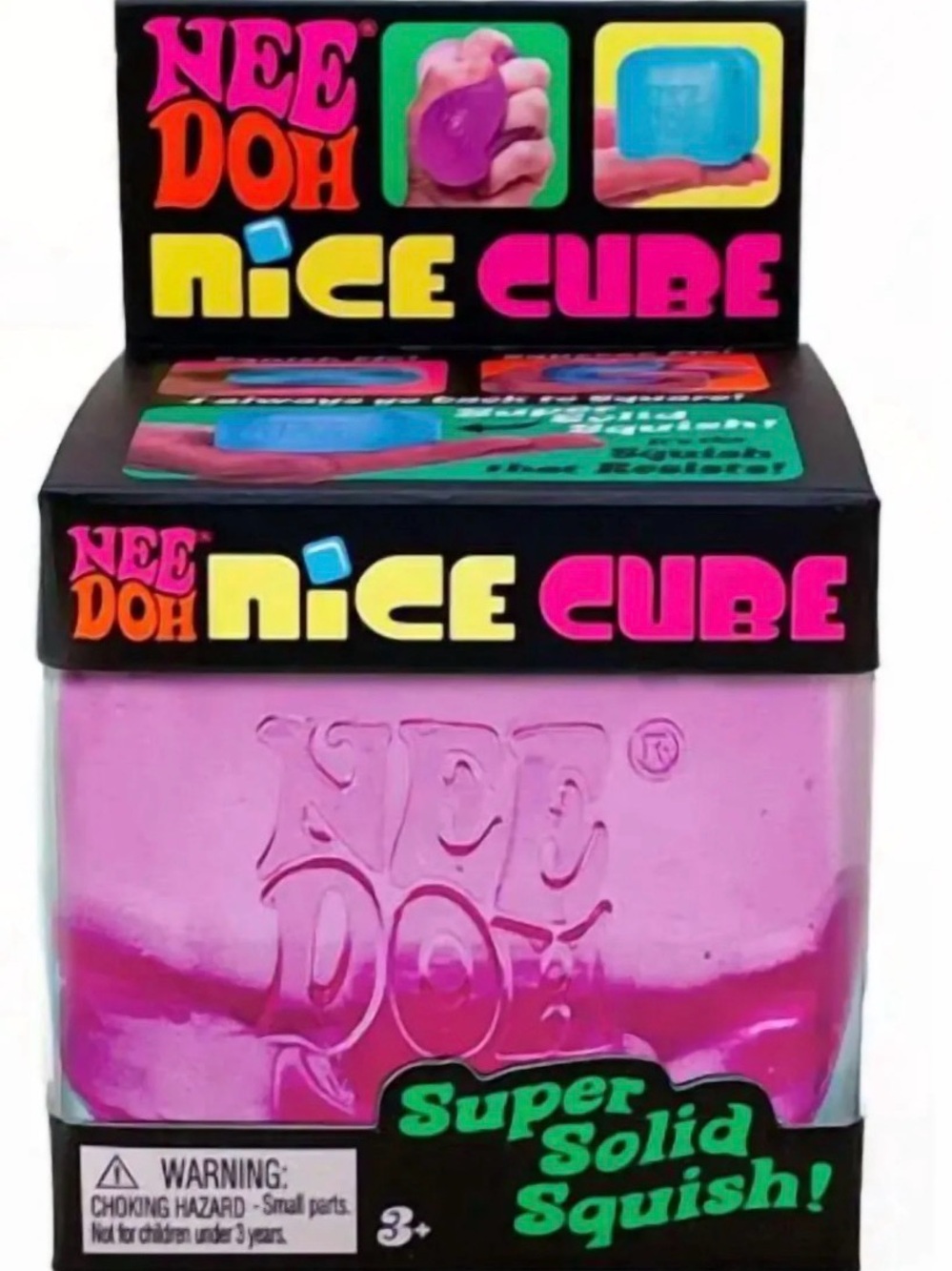 NeeDoh Nice Cube Super Solid Squish - Pink